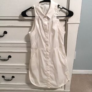 All saints white button down dress